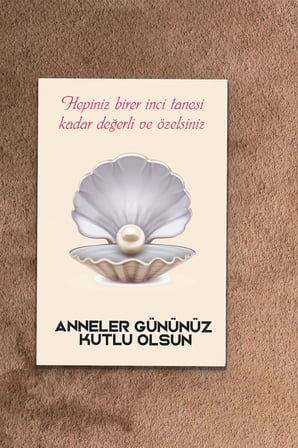 Anneler Günü Hediye Kartı! 10 Adet Inci Boncuklu Anneler Günü Hediyesi