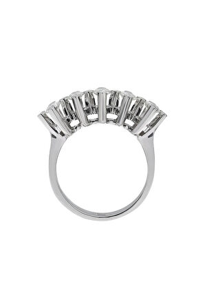 E Renk 1 Karat Pırlanta 5 Taş Yüzük