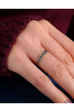 London Blue Topaz Taşlı Niks Yüzük