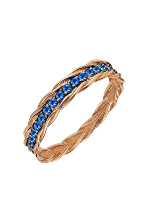 London Blue Topaz Taşlı Niks Yüzük