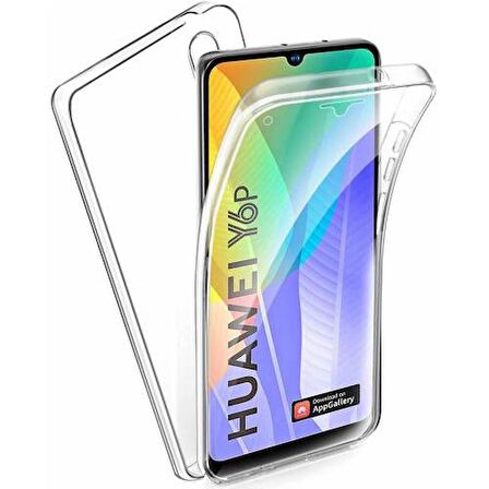 Gpack Huawei Y6P Kılıf Ön Arka Şeffaf Silikon Koruma