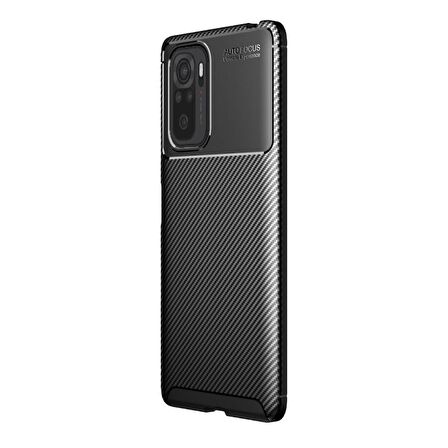 Gpack Xiaomi Redmi Note 10S Kılıf Negro Karbon Dizayn SilikonNano Glass