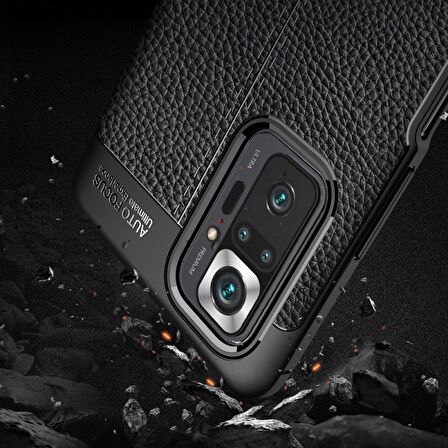 Gpack Xiaomi Redmi Note 10S Kılıf Niss Silikon Deri Görünümlü