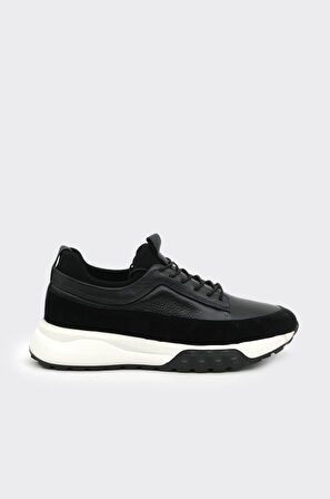 Yüksek Taban Hakiki Deri Erkek Sneaker 