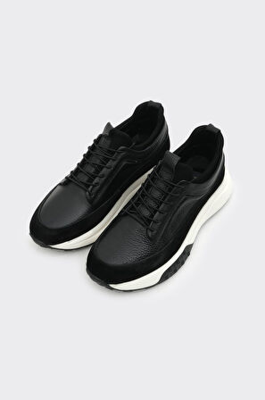Yüksek Taban Hakiki Deri Erkek Sneaker 