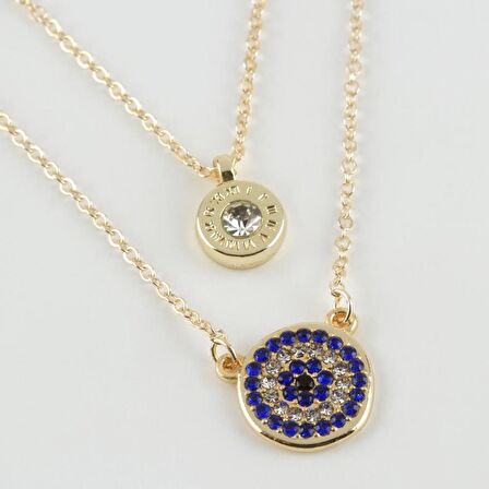 Nazar Figürlü Yeni Sezon İkili Kolye