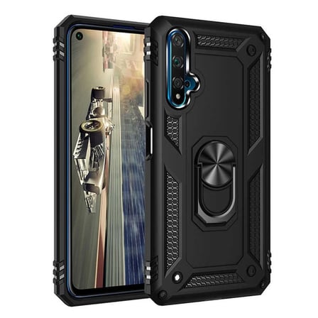 Smcase Honor 20 Kılıf Vega Yüzüklü Tank Kapak  Nano Ekran Koruyucu