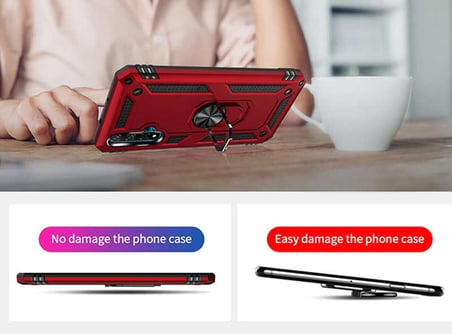 Smcase Honor 20 Kılıf Vega Yüzüklü Tank Kapak  Nano Ekran Koruyucu