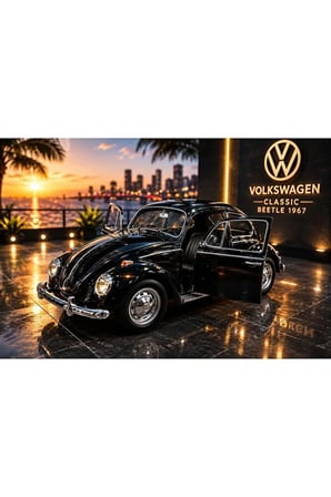 1:26 ölçek VolksWagen Classical Beetle 1967 Diecast Model Araba VosVos Özel Standlı