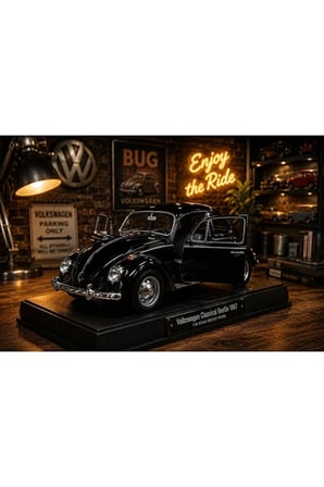 1:26 ölçek VolksWagen Classical Beetle 1967 Diecast Model Araba VosVos Özel Standlı