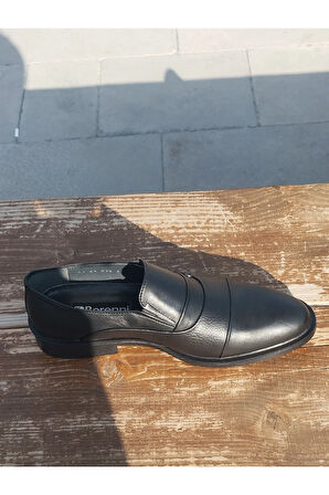 Yazlık Erkek Kundura Hakiki İç Dış Deri Poli Taban Bağcıksız Hafif Taban