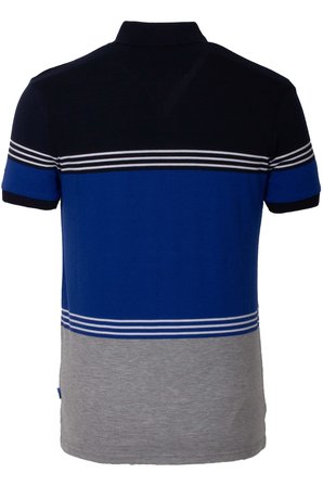 Erkek Polo Yaka Tişört Mavi %100 Pamuk Slim Fit Ribanalı Kol Jakarlı T-shirt Jeans 1145