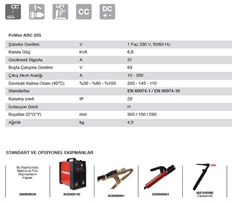 Gedik Arc 200 LT İnverter Kaynak Makinası