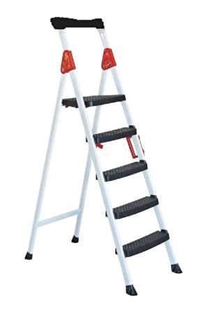 Extra Dayanıklı 4+1 Özel Tasarım Hafif, Kaymaz, Metal Basamaklı Katlanır Merdiven
