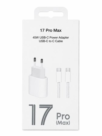 IPHONE UYUMULU 17/PRO/PRO MAX ŞARJ 45W USB-C ADAPTÖR TYPE-C TO TYPE-C KABLO