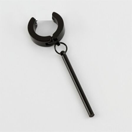 Çubuk Figürlü Mıknatıslı Çelik Erkek Küpe (Kıstırmalı) 1 Adet