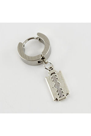 Jilet Figürlü Çelik Erkek Küpe 1 Adet