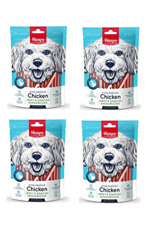 Wanpy Tavuk ve Morina Balık Sandwich Köpek Ödülü 100 Gr. X 4 Adet
