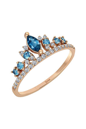Pırlanta Ve Topaz Taşlı Elizabeth Tacı Yüzük 0647r0005