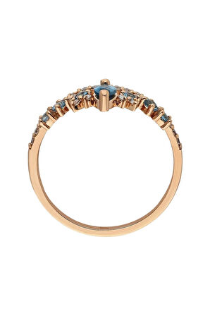 Pırlanta Ve Topaz Taşlı Elizabeth Tacı Yüzük 0647r0005