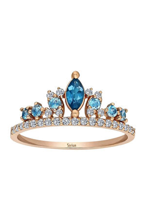 Pırlanta Ve Topaz Taşlı Elizabeth Tacı Yüzük 0647r0005