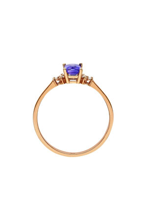 Pırlanta Ve Tanzanit Taşlı Tanya Yüzük