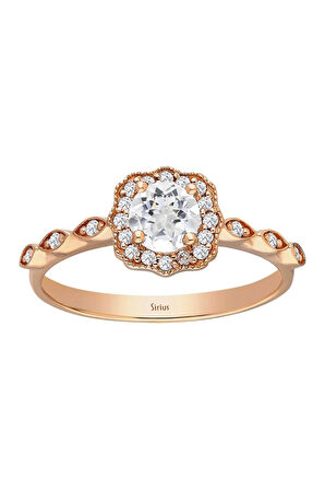 Pırlanta Ve Beyaz Safir Taşlı Romagna Yüzük