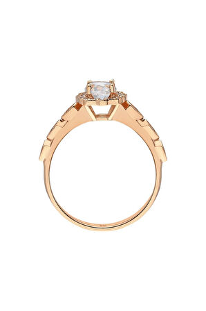 Pırlanta Ve Beyaz Safir Taşlı Romagna Yüzük