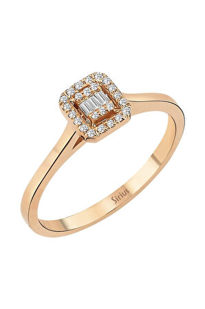 Rosea Stella Baget Pırlanta Yüzük