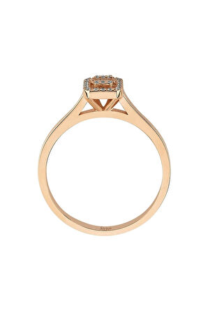 Rosea Stella Baget Pırlanta Yüzük