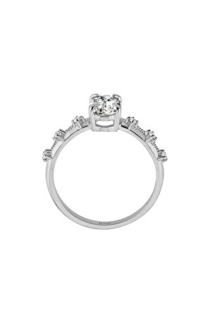 Toplam 0,80 ct Oval Kesim Pırlanta Tektaş Yüzük 0647R0096
