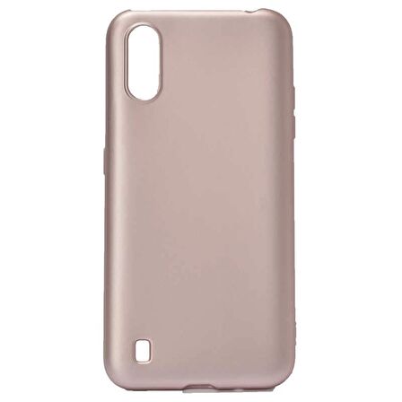 Smcase Samsung Galaxy A01 Kılıf Lüks Mat Silikon  Nano Ekran Koruyucu