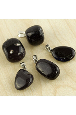 Lacivert Yıldız Doğaltaş Kolye Ucu