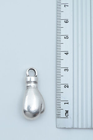 3'lü Kulaklık Boks Eldiveni Künye Kadın Erkek Gümüş Kaplama Kolye Seti  -