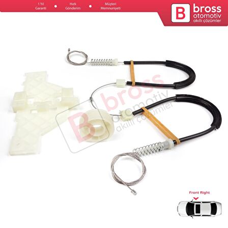 Citroen C4 MK1 LC LR 2004-2014 4/5 Kapı 9222V0 İçin Elektrikli Ön Sağ Cam Kriko Tamir Seti