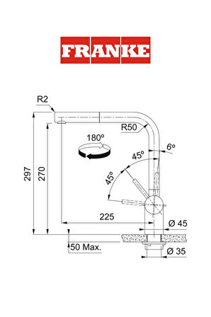 Franke Atlas Neo Doccia Spiralli Gold Armatür