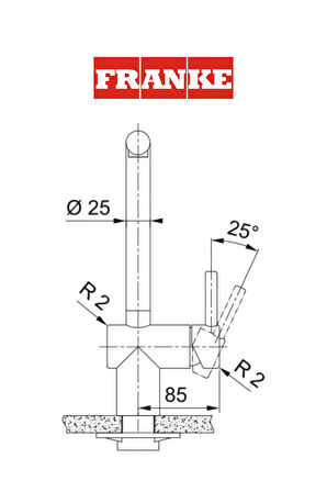 Franke Atlas Neo Doccia Spiralli Gold Armatür