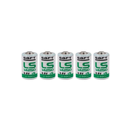 Saft LS14250 - 1/2 AA 3.6V Li-SOCI2 Lithium Pil 5 Li Paket