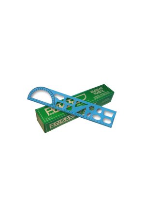 30 Cm. Geometrik Şablon Cetvel Kod.006