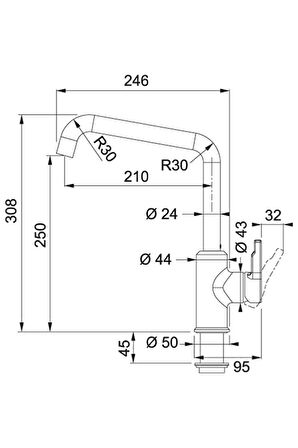 KROM Franke Urban Spiralsiz Armatür 115.0595.062