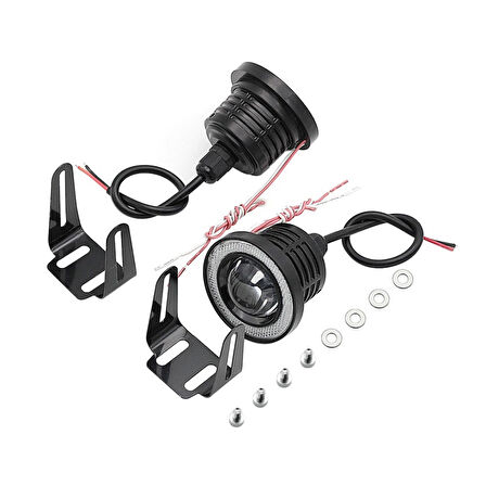 Universal Mercekli Led Angel Sis Farı, 76mm Beyaz Renk