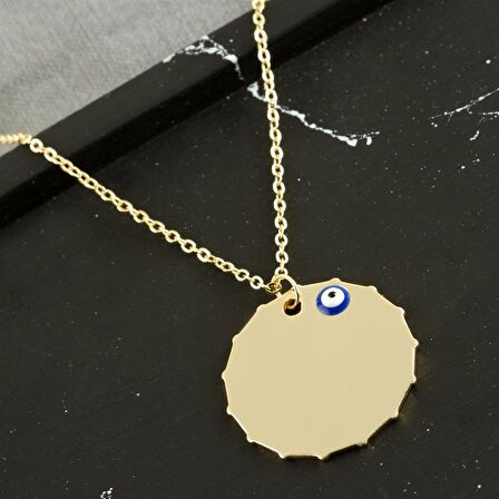 Köşeli İsim Yazılabilir Boş Plaka Kolye