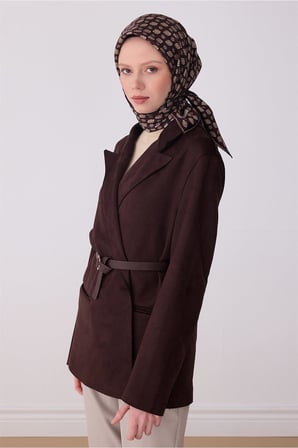 Belli Etnik Desen Tivil İpek Eşarp 4308 E26YA4308D01-86