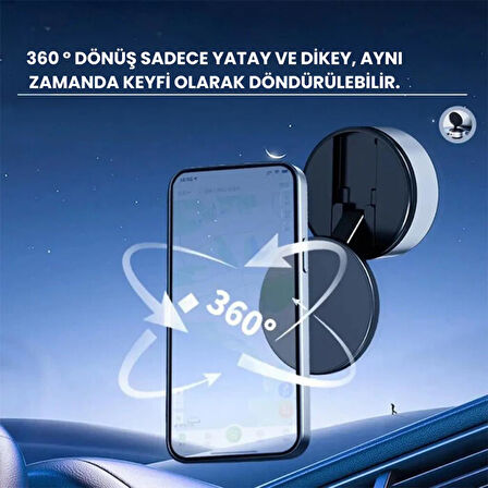 Coofbe Elektronik Vakumlu 360 Döner Araç İçi Telefon Tutucu Masaüstü Telefon Tutucu Dolap Araç Tutucu