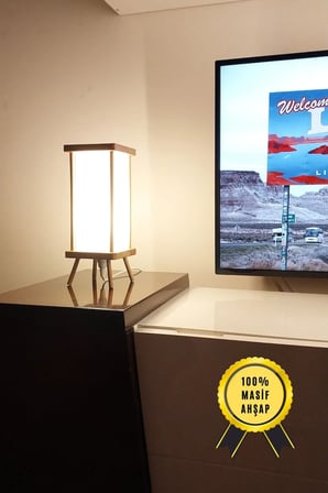 Ahşap Abajur ve Hediyelik Masa Lambası, Hediyelik Gece Lambası, Dekoratif Klasik Abajur