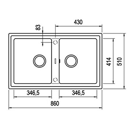 Teka MAESTRO STONE 90 B-TG Çift Hazneli Tegranite Eviye 115260010