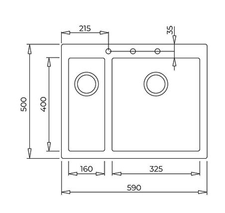 TEKA FORSQUARE 590 TG AVENA TEZGAH ÜSTÜ EVİYE 115260021