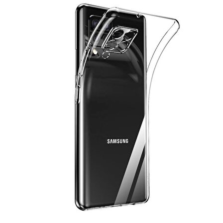 Gpack Samsung Galaxy M12 Kılıf Kamera Korumalı Şeffaf Silikon