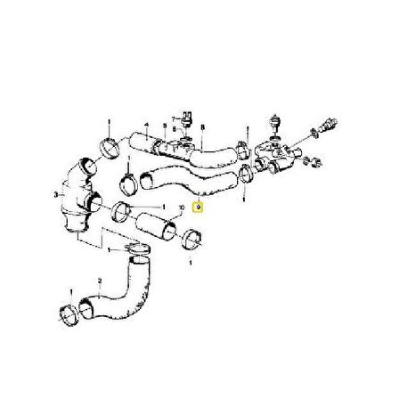 BMW E21 VE E30 M10 MOTOR RADYATÖR ÜST HORTUMU 11531267971