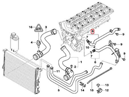 BMW M52 VE M54 MOTOR FEBİ SU FLANŞI 11531705210